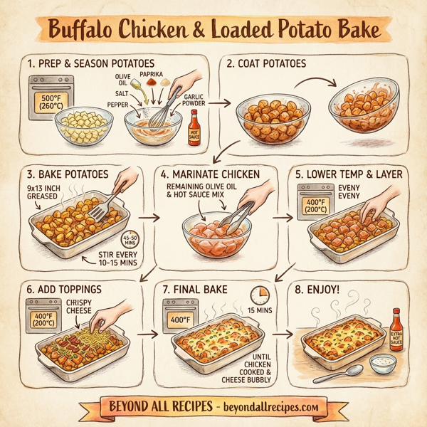 Buffalo Chicken & Loaded Potato Bake instructions