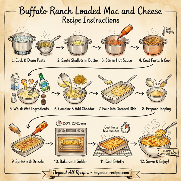 Buffalo Ranch Loaded Mac and Cheese instructions