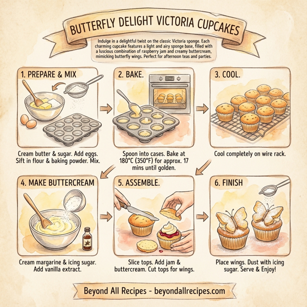 Butterfly Delight Victoria Cupcakes instructions