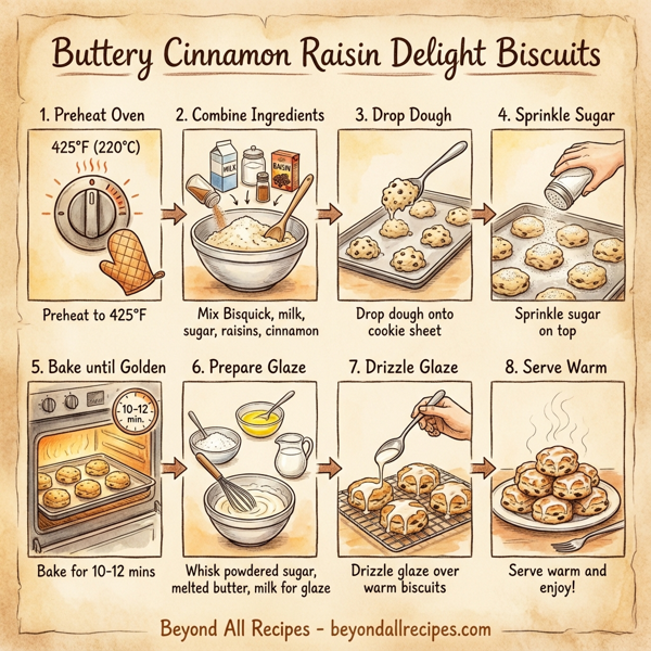 Buttery Cinnamon Raisin Delight Biscuits instructions