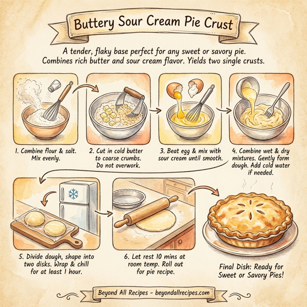 Buttery Sour Cream Pie Crust instructions