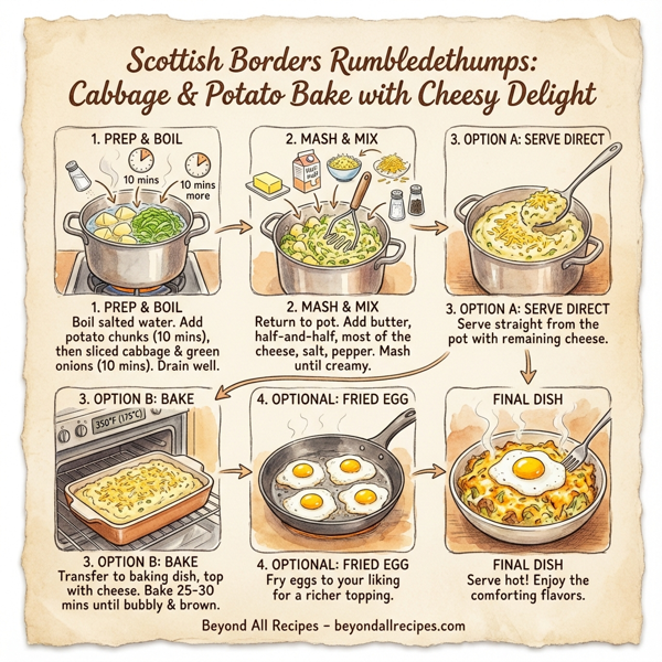 Cabbage and Potato Bake with Cheesy Delight instructions