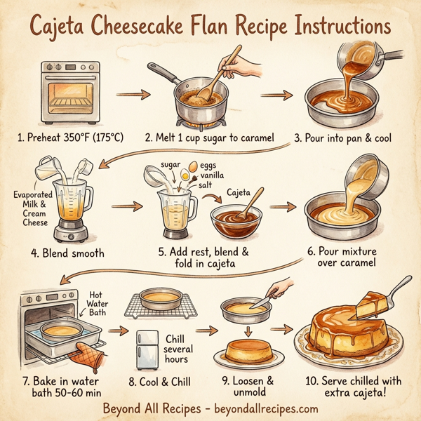 Cajeta Cheesecake Flan instructions