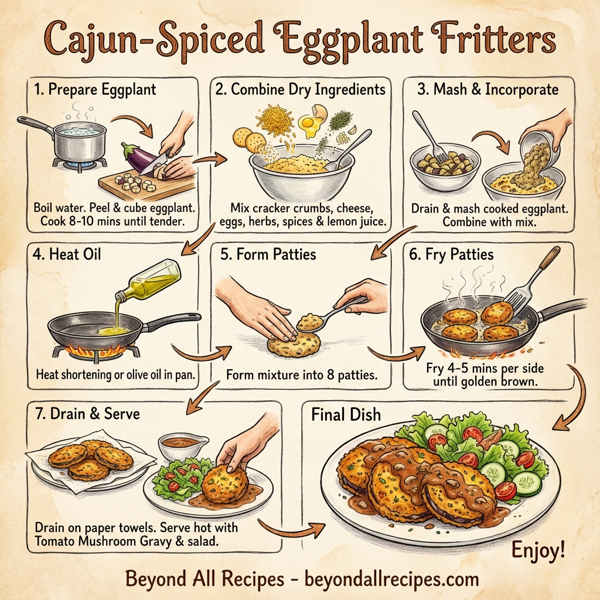 Cajun-Spiced Eggplant Fritters instructions