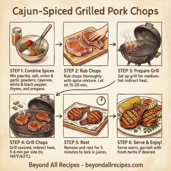 Cajun-Spiced Grilled Pork Chops instructions