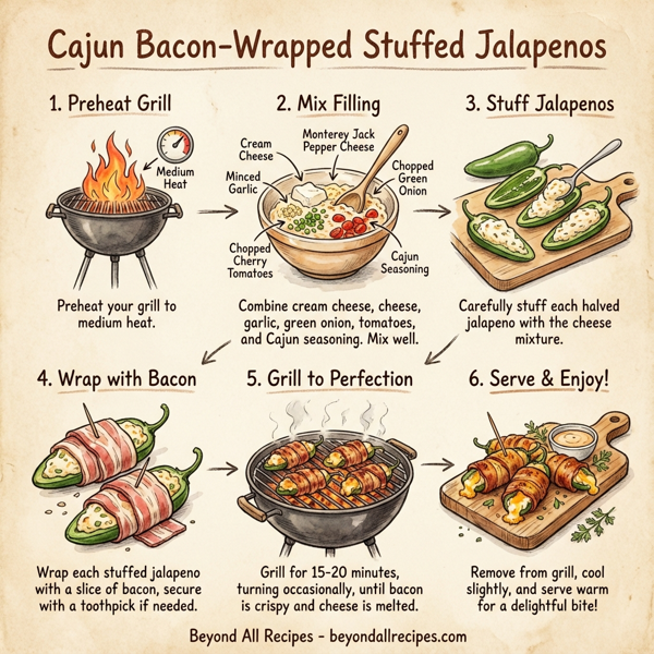 Cajun Bacon-Wrapped Stuffed Jalapenos instructions