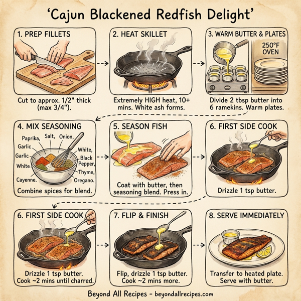Cajun Blackened Redfish Delight instructions