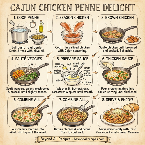 Cajun Chicken Penne Delight instructions