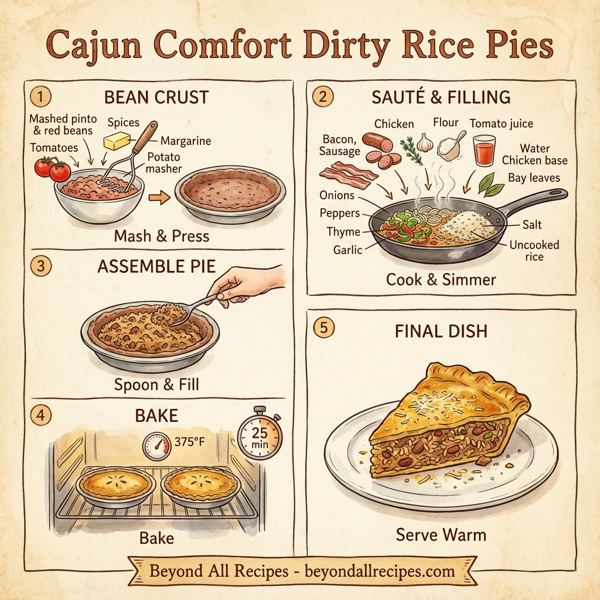 Cajun Comfort Dirty Rice Pies instructions