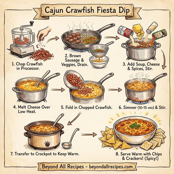 Cajun Crawfish Fiesta Dip instructions
