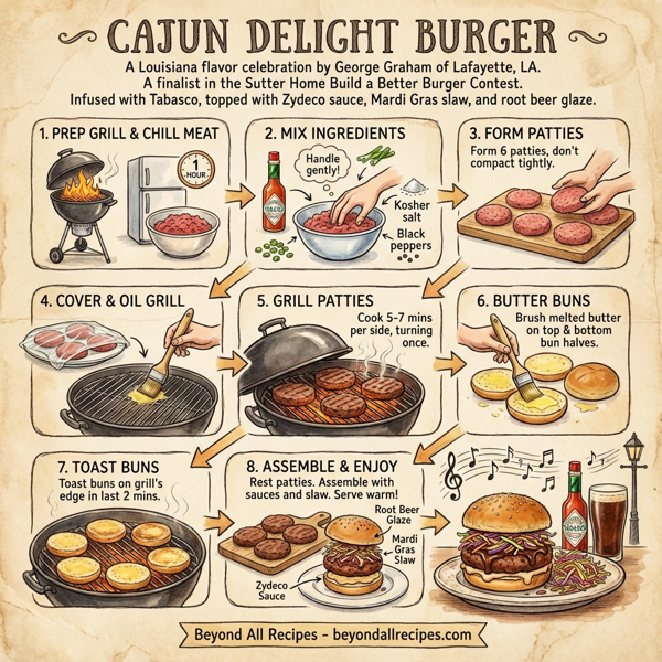 Cajun Delight Burger instructions