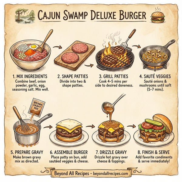 Cajun Swamp Deluxe Burger instructions