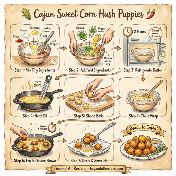 Cajun Sweet Corn Hush Puppies instructions