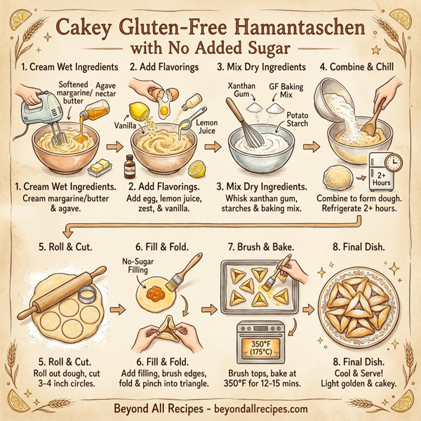 Cakey Gluten-Free Hamantaschen with No Added Sugar instructions