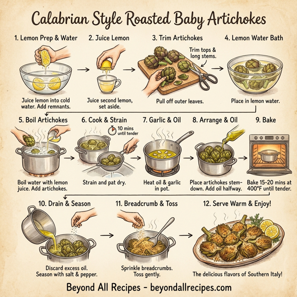 Calabrian Style Roasted Baby Artichokes instructions