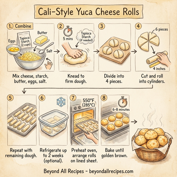 Cali-Style Yuca Cheese Rolls instructions