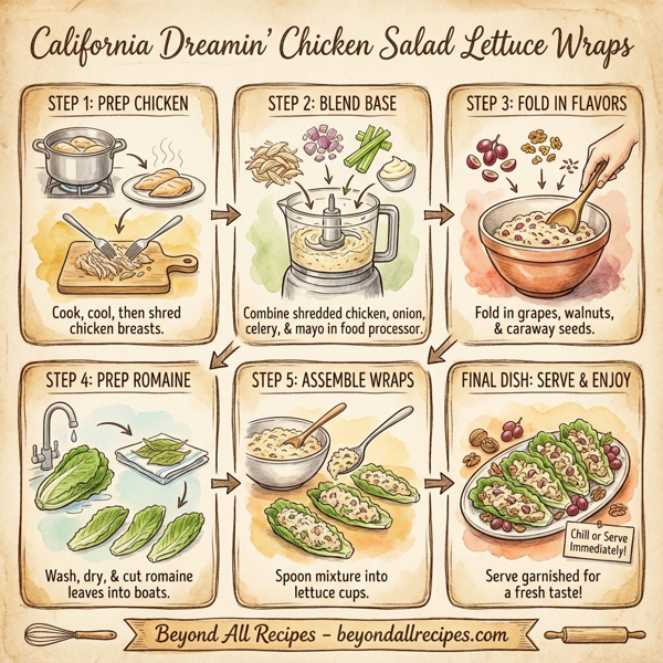 California Dreamin' Chicken Salad Lettuce Wraps instructions