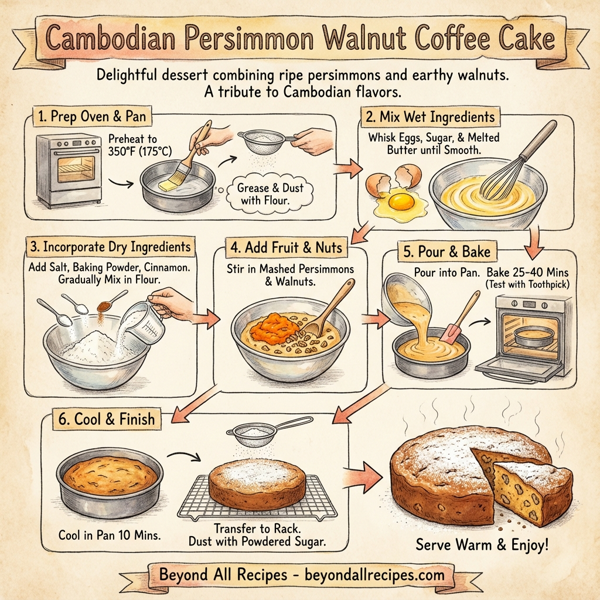 Cambodian Persimmon Walnut Coffee Cake instructions