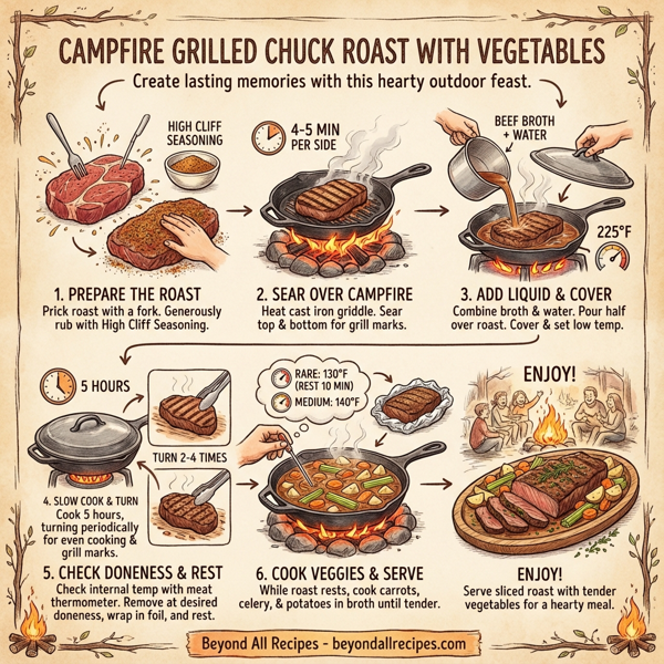 Campfire Grilled Chuck Roast with Vegetables instructions