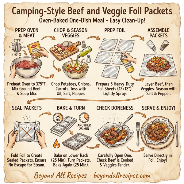Camping-Style Beef and Veggie Foil Packets instructions