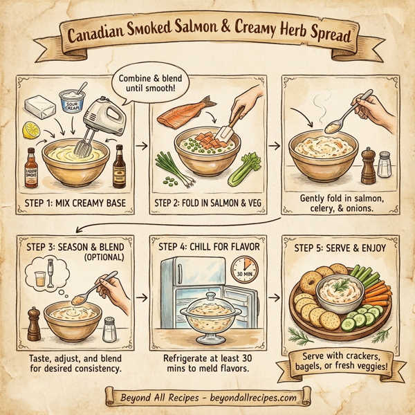 Canadian Smoked Salmon & Creamy Herb Spread instructions
