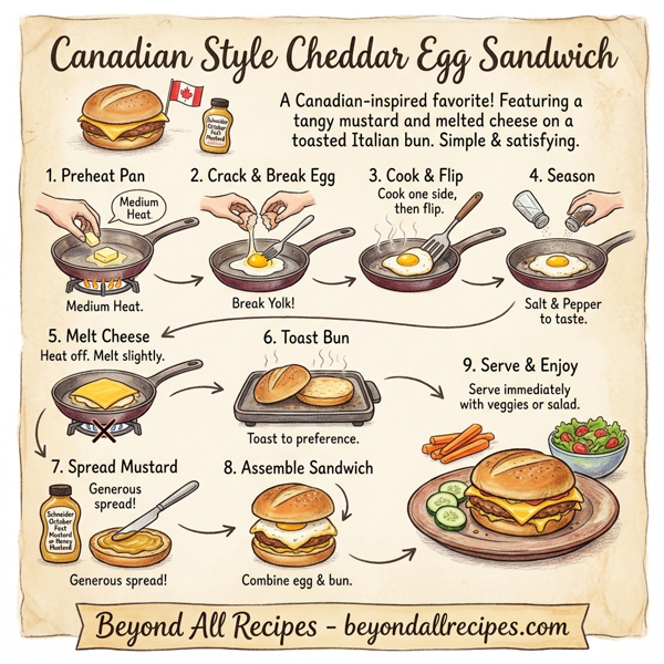 Canadian Style Cheddar Egg Sandwich instructions