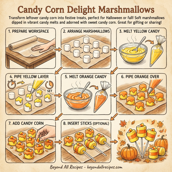 Candy Corn Delight Marshmallows instructions