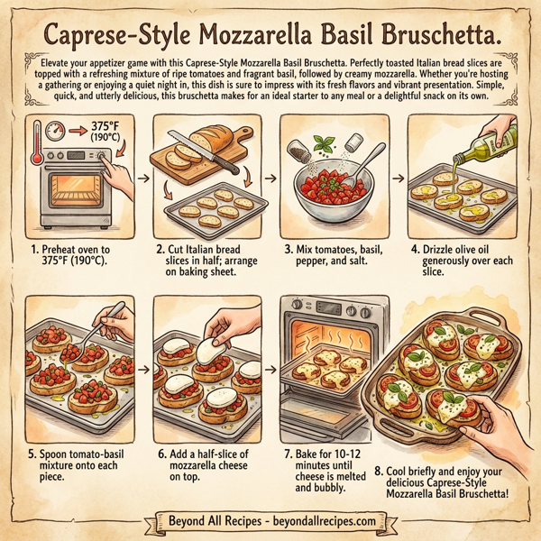 Caprese-Style Mozzarella Basil Bruschetta instructions