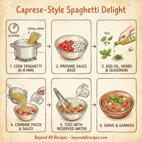 Caprese-Style Spaghetti Delight instructions