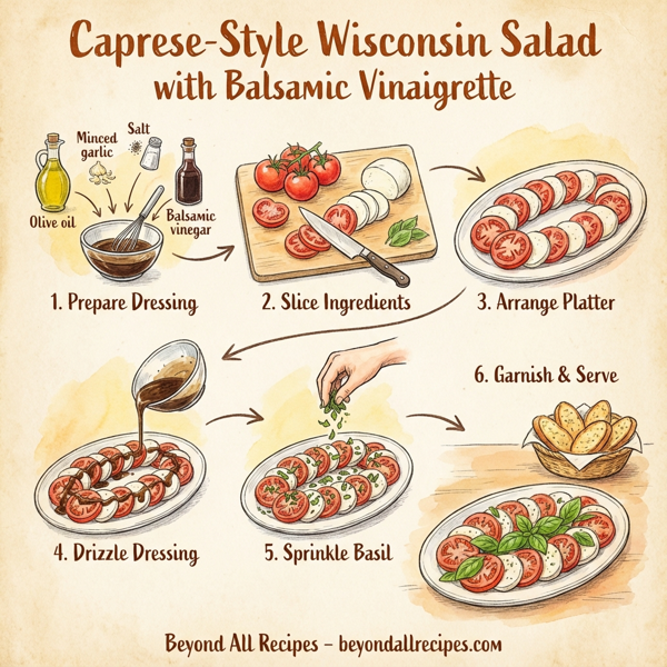 Caprese-Style Wisconsin Salad with Balsamic Vinaigrette instructions