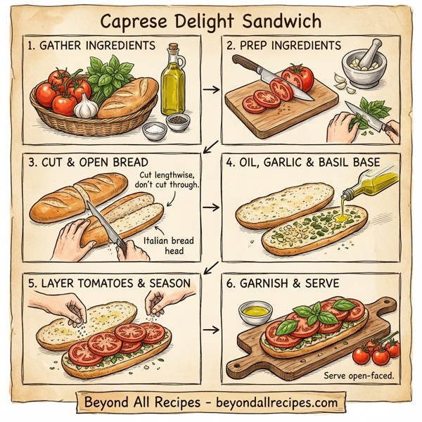 Caprese Delight Sandwich instructions