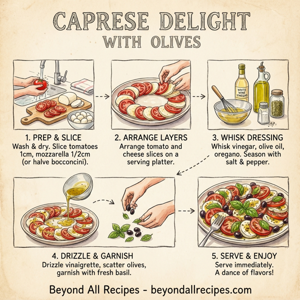 Caprese Delight with Olives instructions