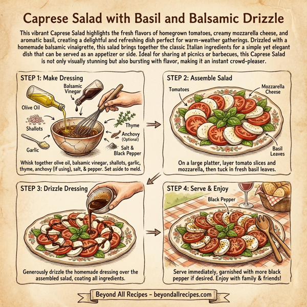 Caprese Salad with Basil and Balsamic Drizzle instructions
