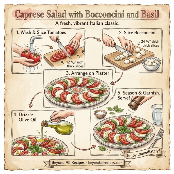 Caprese Salad with Bocconcini and Basil instructions