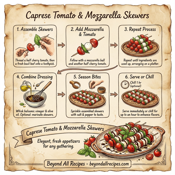 Caprese Tomato & Mozzarella Skewers instructions
