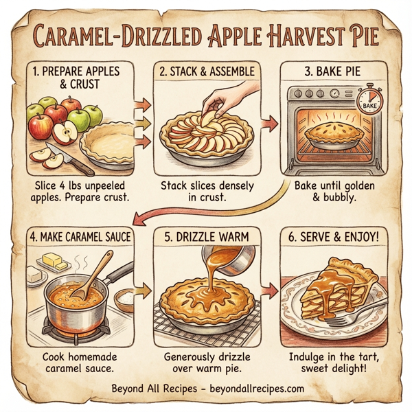 Caramel-Drizzled Apple Harvest Pie instructions