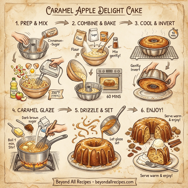 Caramel Apple Delight Cake instructions