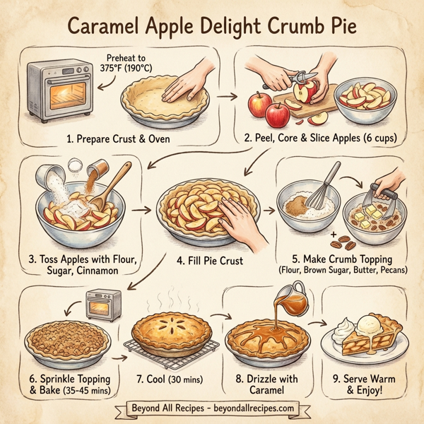 Caramel Apple Delight Crumb Pie instructions