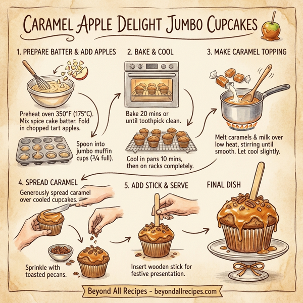 Caramel Apple Delight Jumbo Cupcakes instructions