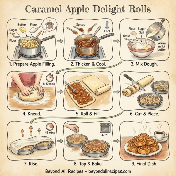 Caramel Apple Delight Rolls instructions