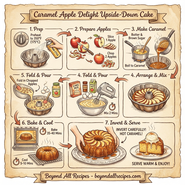 Caramel Apple Delight Upside-Down Cake instructions