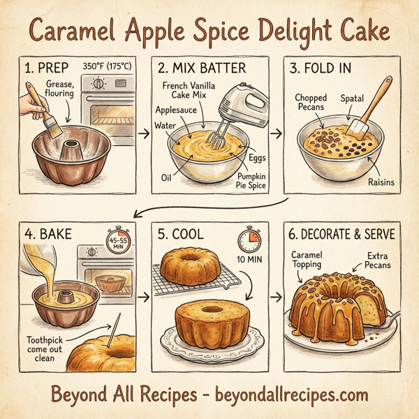 Caramel Apple Spice Delight Cake instructions