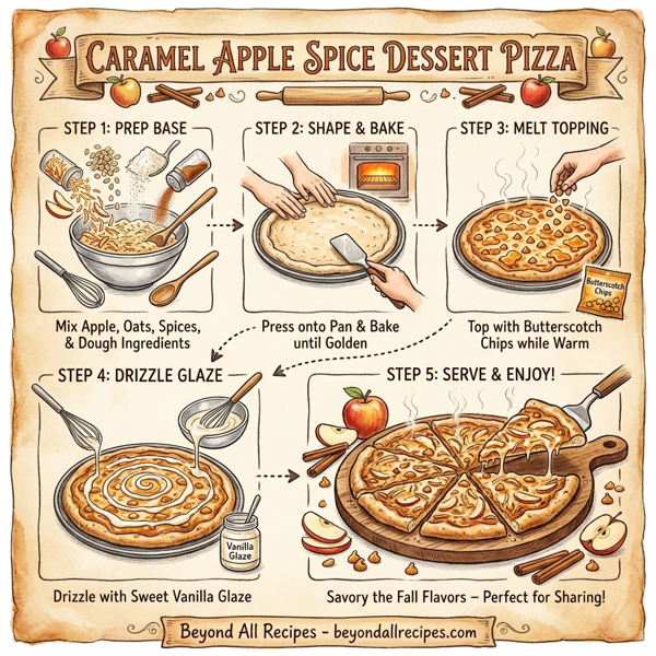 Caramel Apple Spice Dessert Pizza instructions