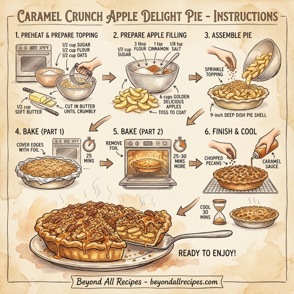 Caramel Crunch Apple Delight Pie instructions