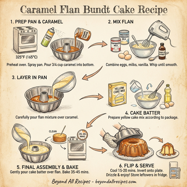 Caramel Flan Bundt Cake instructions