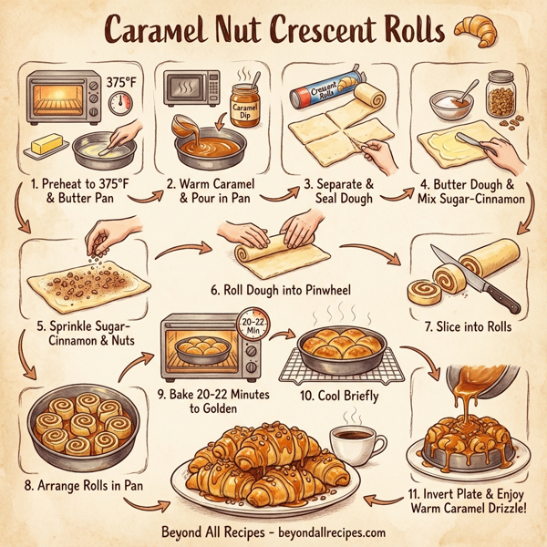 Caramel Nut Crescent Rolls instructions