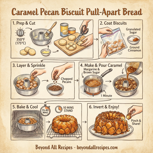 Caramel Pecan Biscuit Pull-Apart Bread instructions