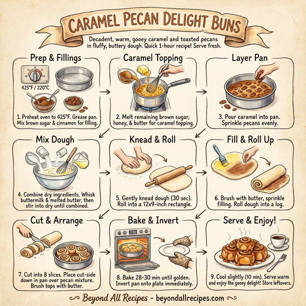 Caramel Pecan Delight Buns instructions
