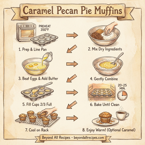Caramel Pecan Pie Muffins instructions