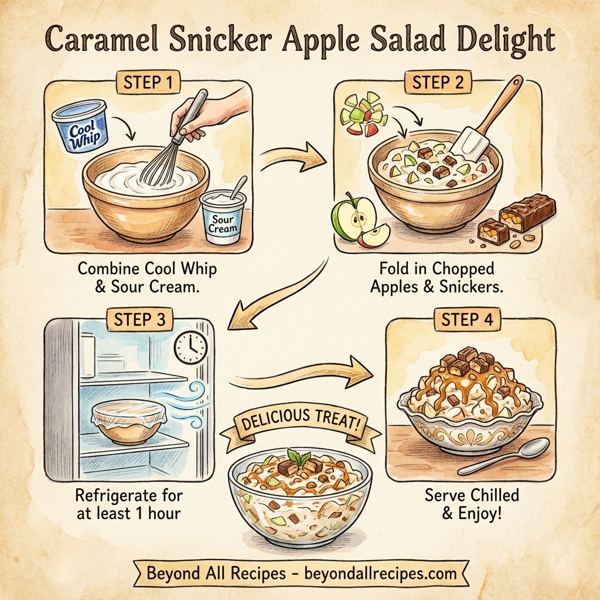 Caramel Snicker Apple Salad Delight instructions